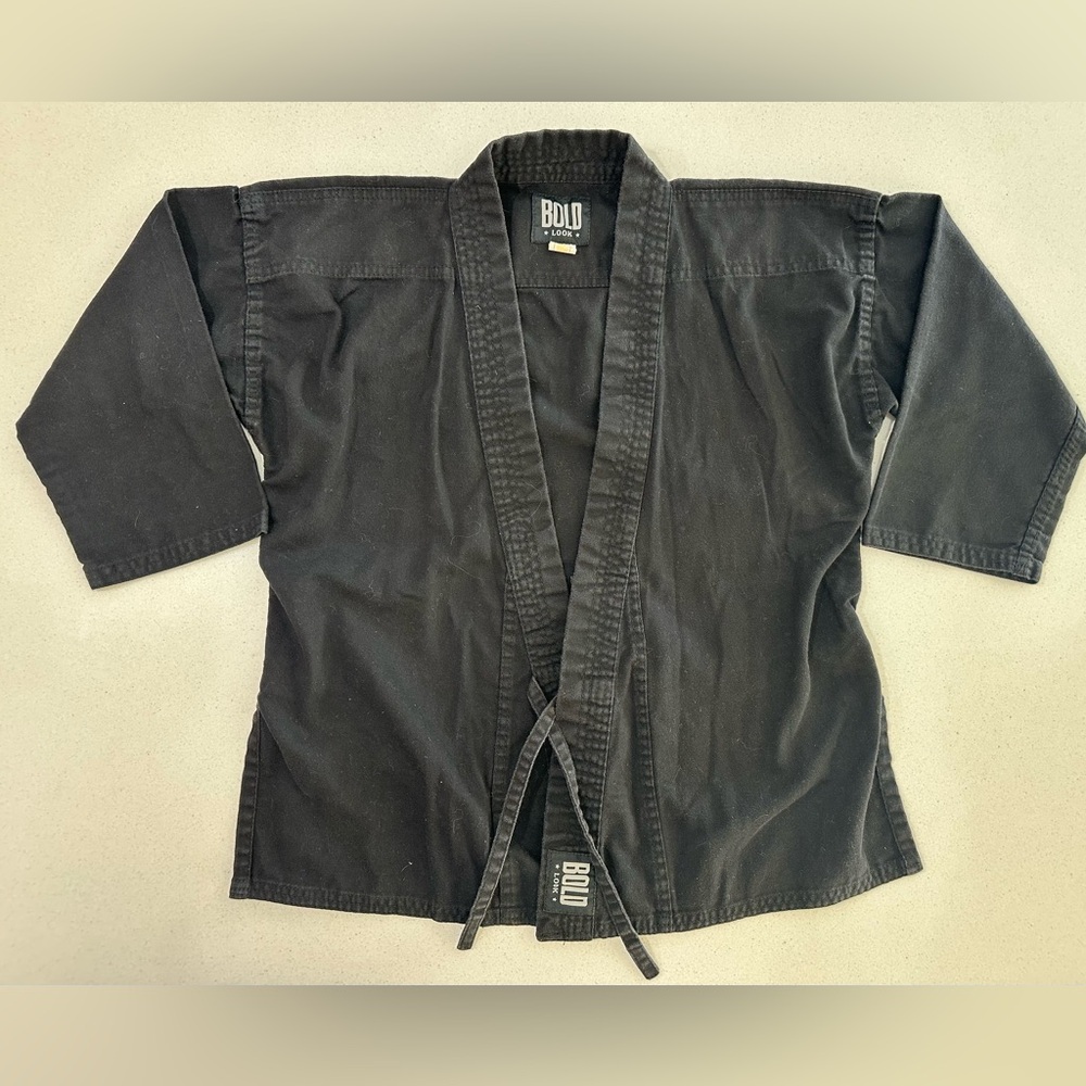 Bold Look Black Martial Arts Gi.
